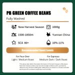 Yunnan Washed Peaberry (PB) Green Coffee Beans, Premium Arabica 1kg - Image 2